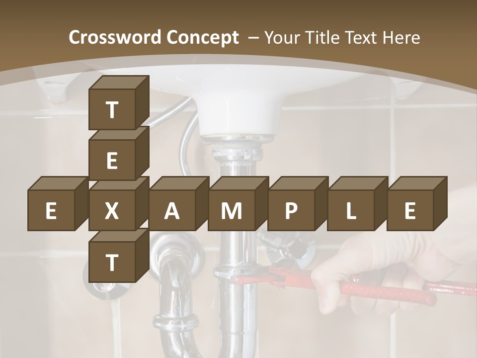 A Person Is Fixing A Sink In A Bathroom PowerPoint Template