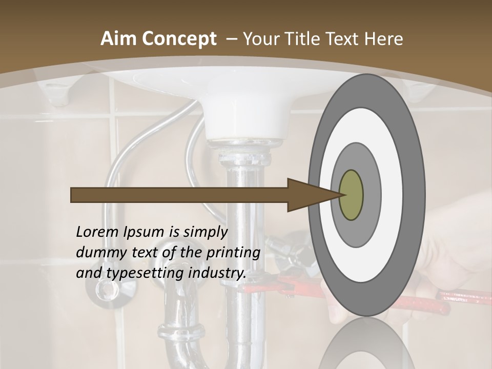 A Person Is Fixing A Sink In A Bathroom PowerPoint Template