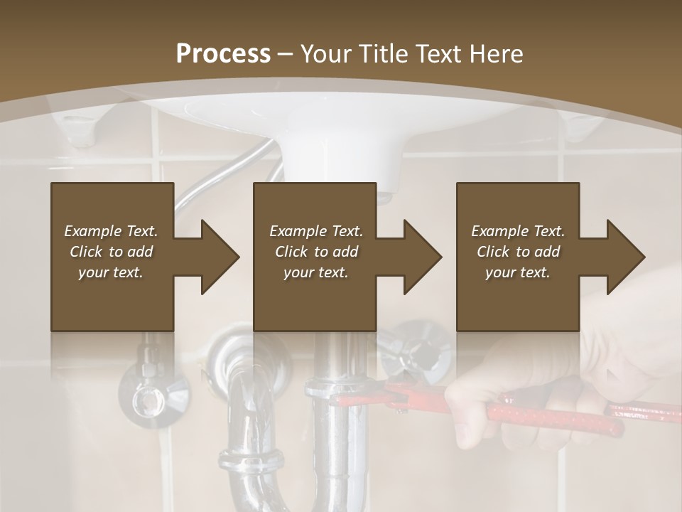 A Person Is Fixing A Sink In A Bathroom PowerPoint Template