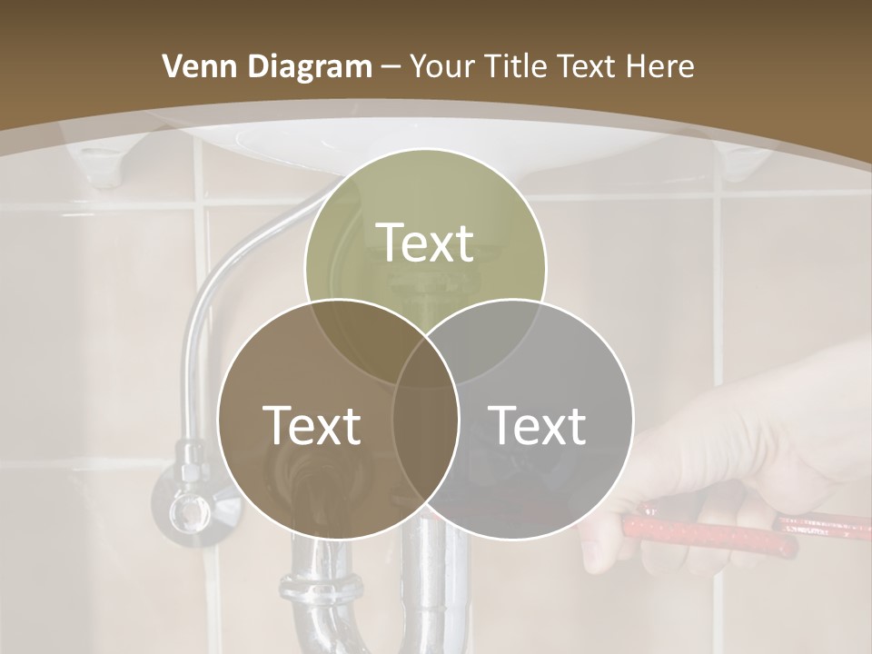 A Person Is Fixing A Sink In A Bathroom PowerPoint Template