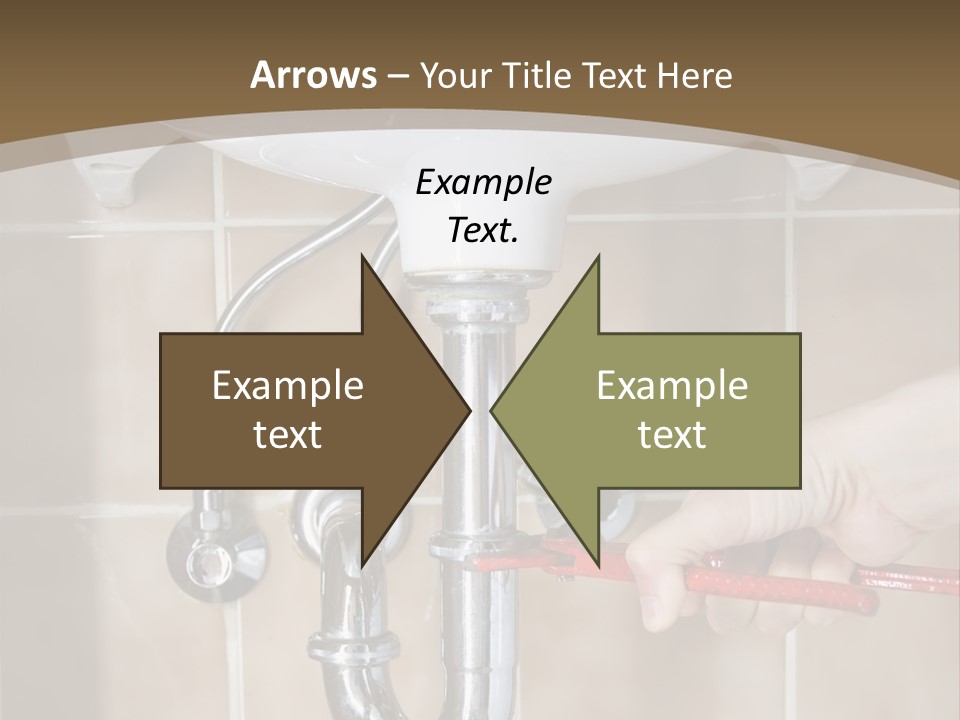 A Person Is Fixing A Sink In A Bathroom PowerPoint Template