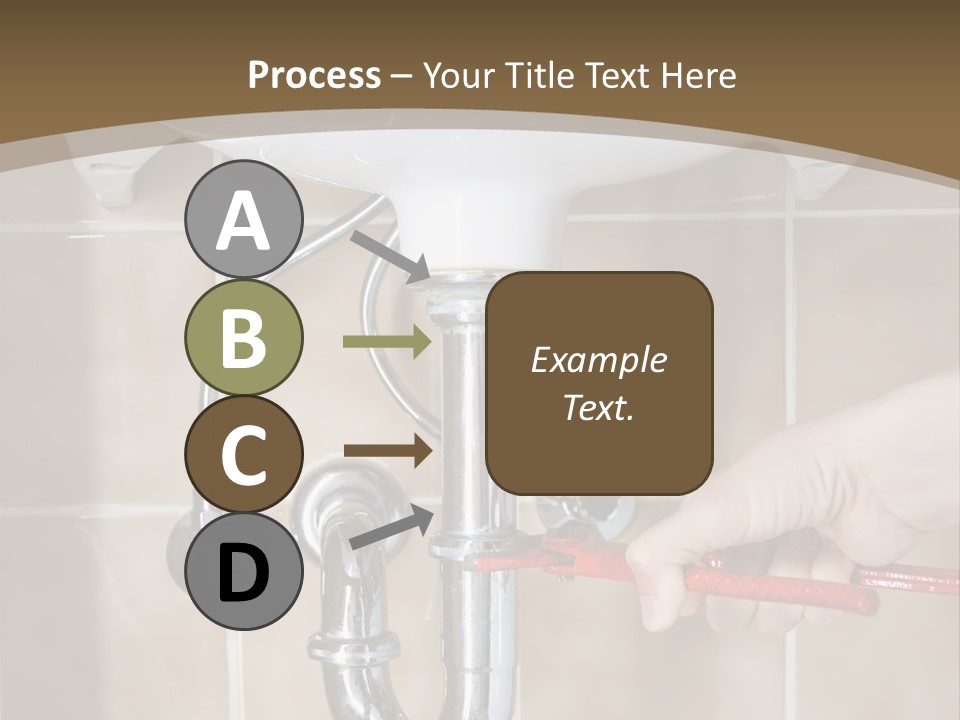 A Person Is Fixing A Sink In A Bathroom PowerPoint Template