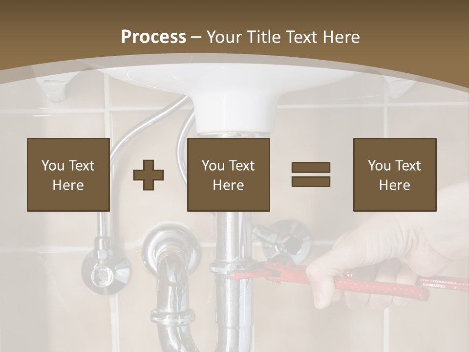A Person Is Fixing A Sink In A Bathroom PowerPoint Template