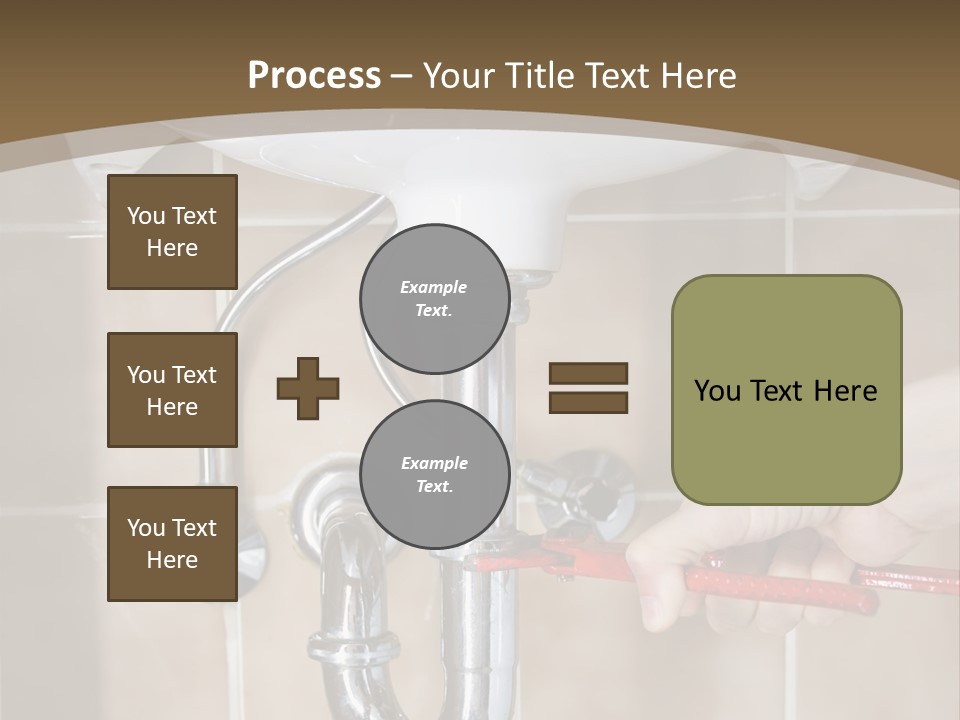 A Person Is Fixing A Sink In A Bathroom PowerPoint Template