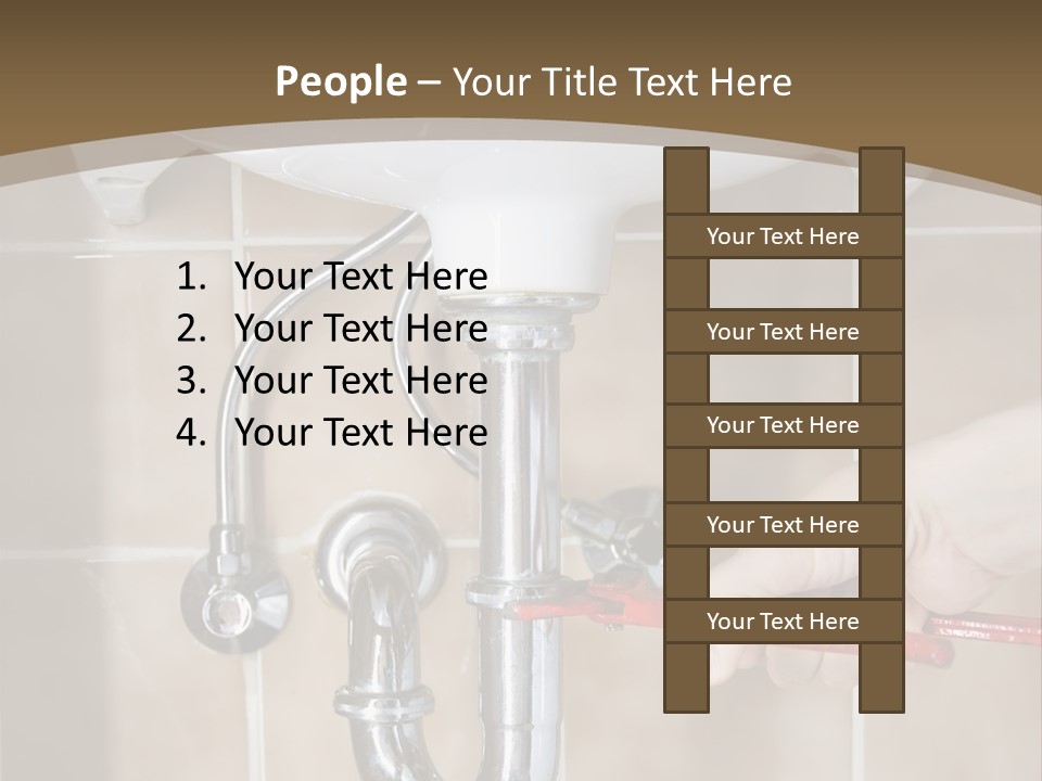 A Person Is Fixing A Sink In A Bathroom PowerPoint Template