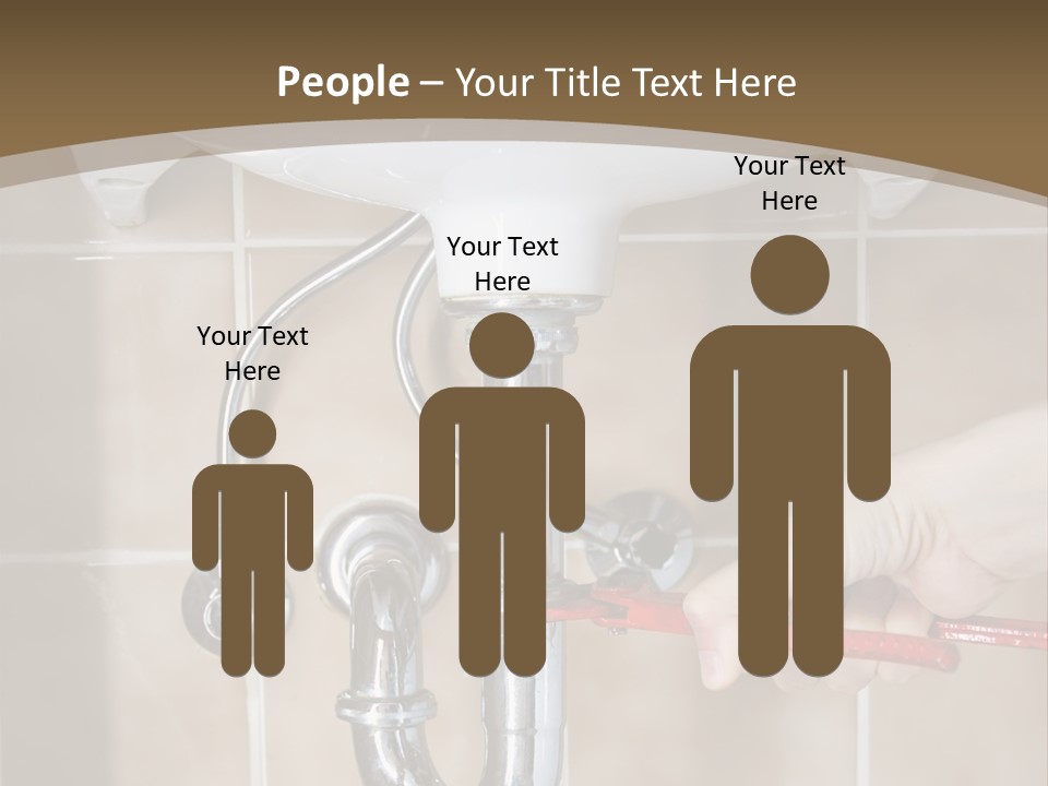 A Person Is Fixing A Sink In A Bathroom PowerPoint Template