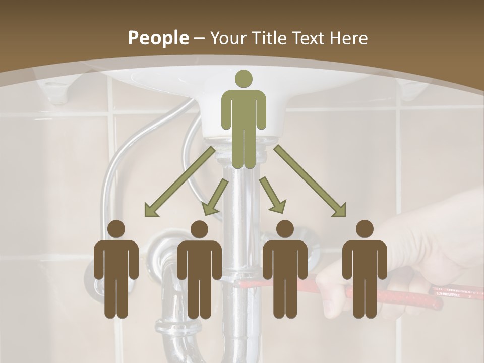 A Person Is Fixing A Sink In A Bathroom PowerPoint Template