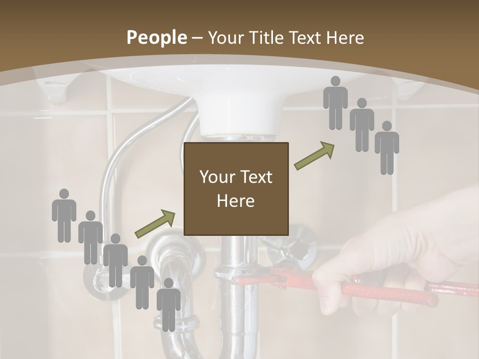 A Person Is Fixing A Sink In A Bathroom PowerPoint Template