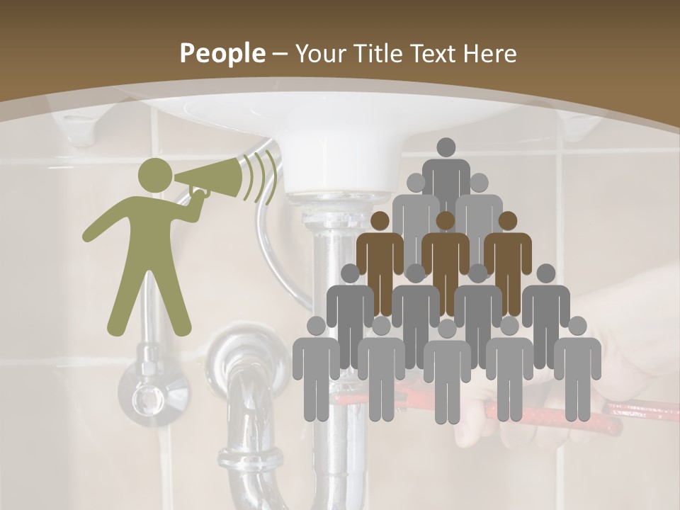 A Person Is Fixing A Sink In A Bathroom PowerPoint Template