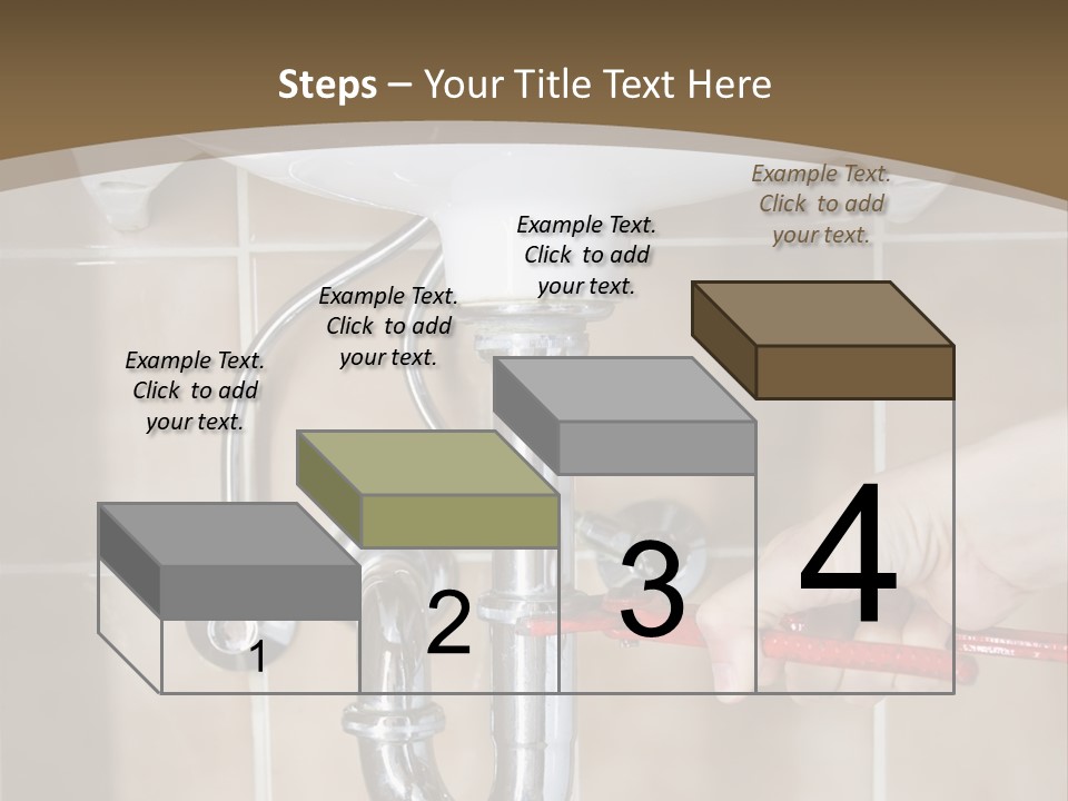 A Person Is Fixing A Sink In A Bathroom PowerPoint Template