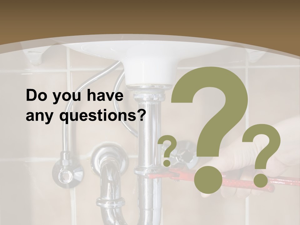 A Person Is Fixing A Sink In A Bathroom PowerPoint Template