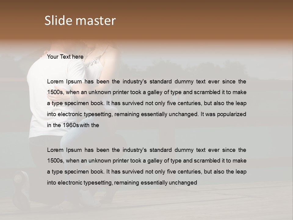 Back Man Friendship PowerPoint Template