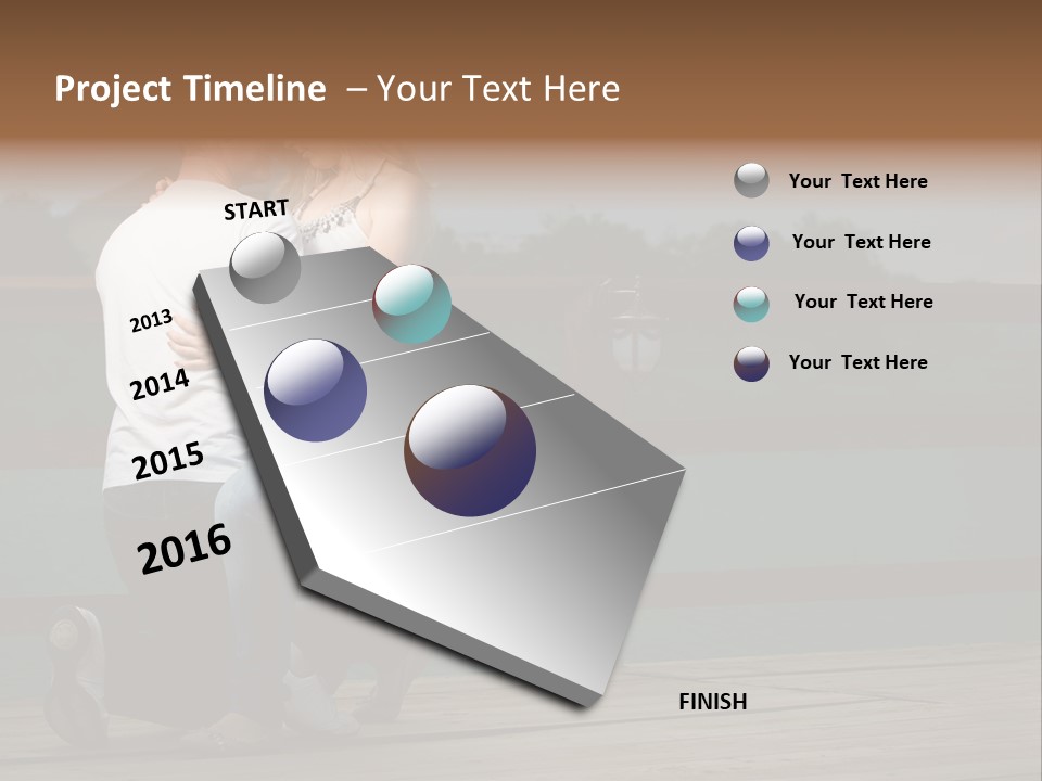 Back Man Friendship PowerPoint Template