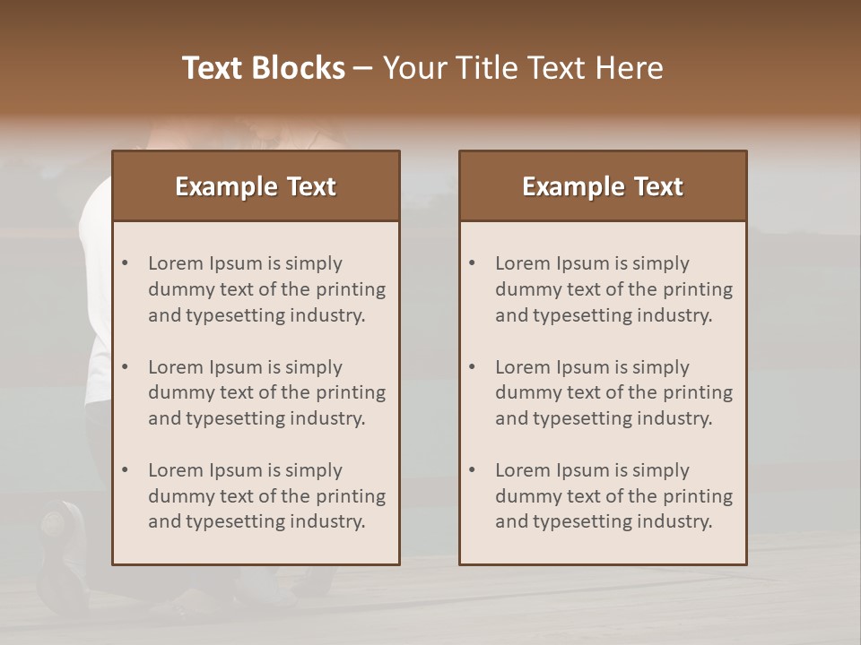 Back Man Friendship PowerPoint Template