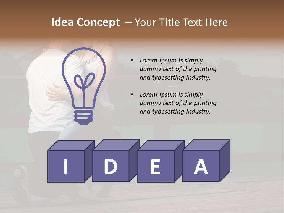 Back Man Friendship PowerPoint Template