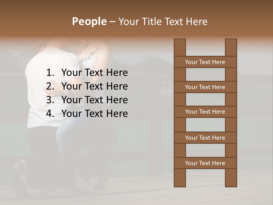 Back Man Friendship PowerPoint Template