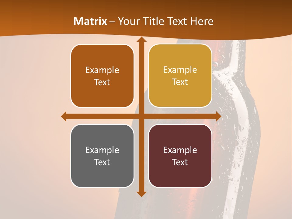 A Bottle Of Beer Sitting On Top Of A Pile Of Ice PowerPoint Template