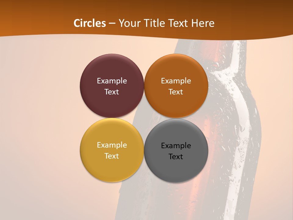 A Bottle Of Beer Sitting On Top Of A Pile Of Ice PowerPoint Template