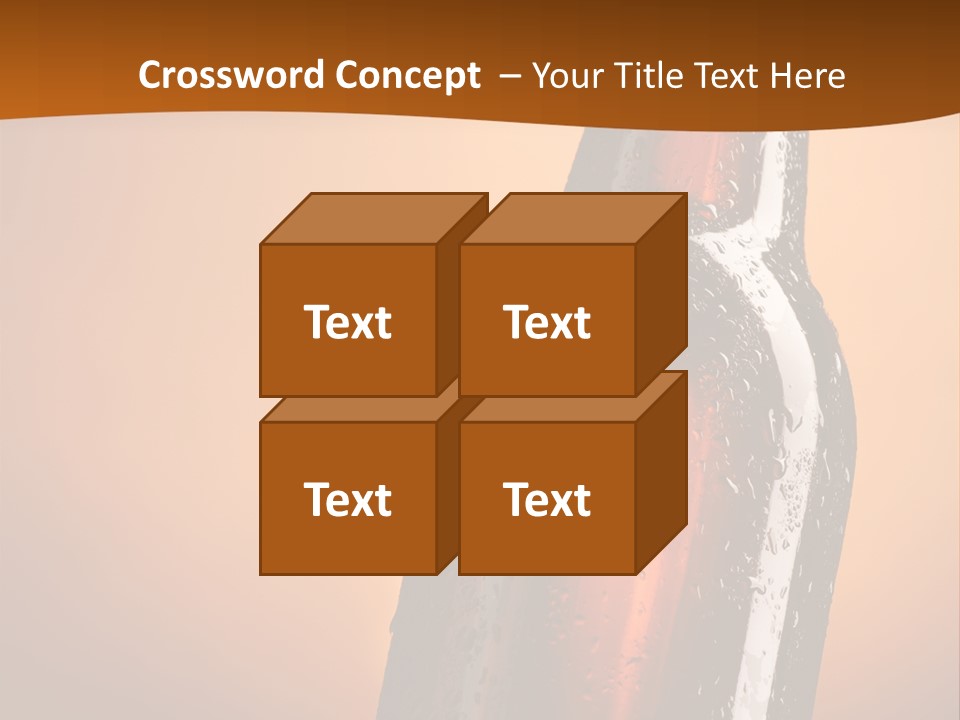 A Bottle Of Beer Sitting On Top Of A Pile Of Ice PowerPoint Template