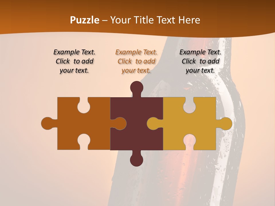 A Bottle Of Beer Sitting On Top Of A Pile Of Ice PowerPoint Template