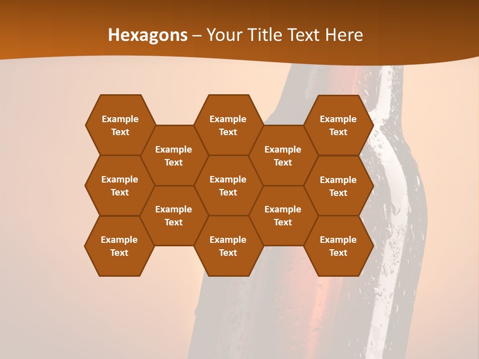 A Bottle Of Beer Sitting On Top Of A Pile Of Ice PowerPoint Template