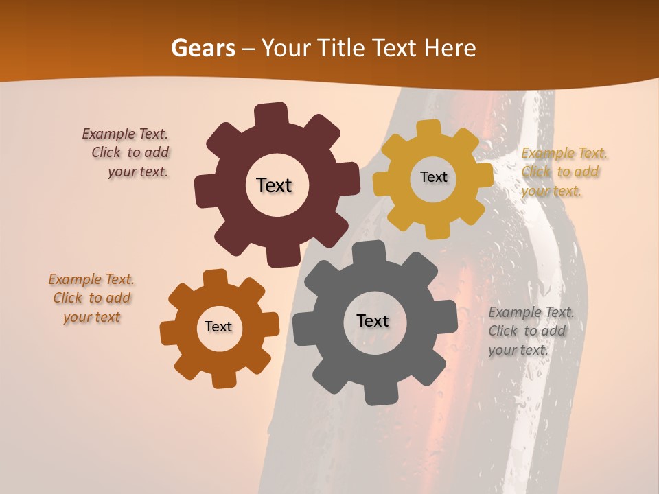 A Bottle Of Beer Sitting On Top Of A Pile Of Ice PowerPoint Template