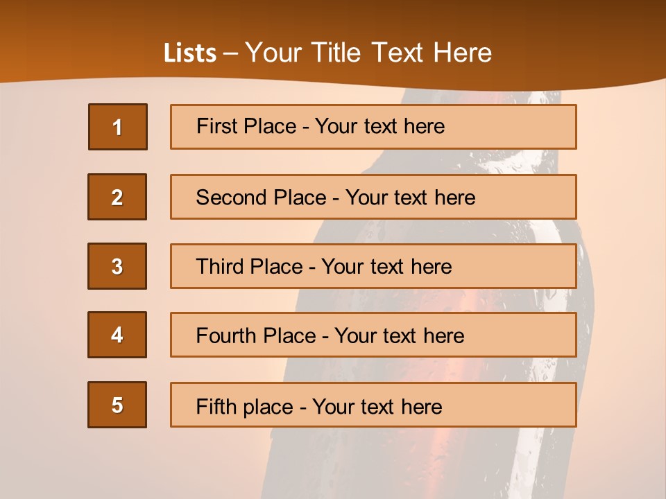 A Bottle Of Beer Sitting On Top Of A Pile Of Ice PowerPoint Template