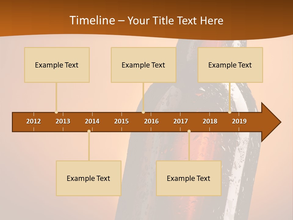 A Bottle Of Beer Sitting On Top Of A Pile Of Ice PowerPoint Template