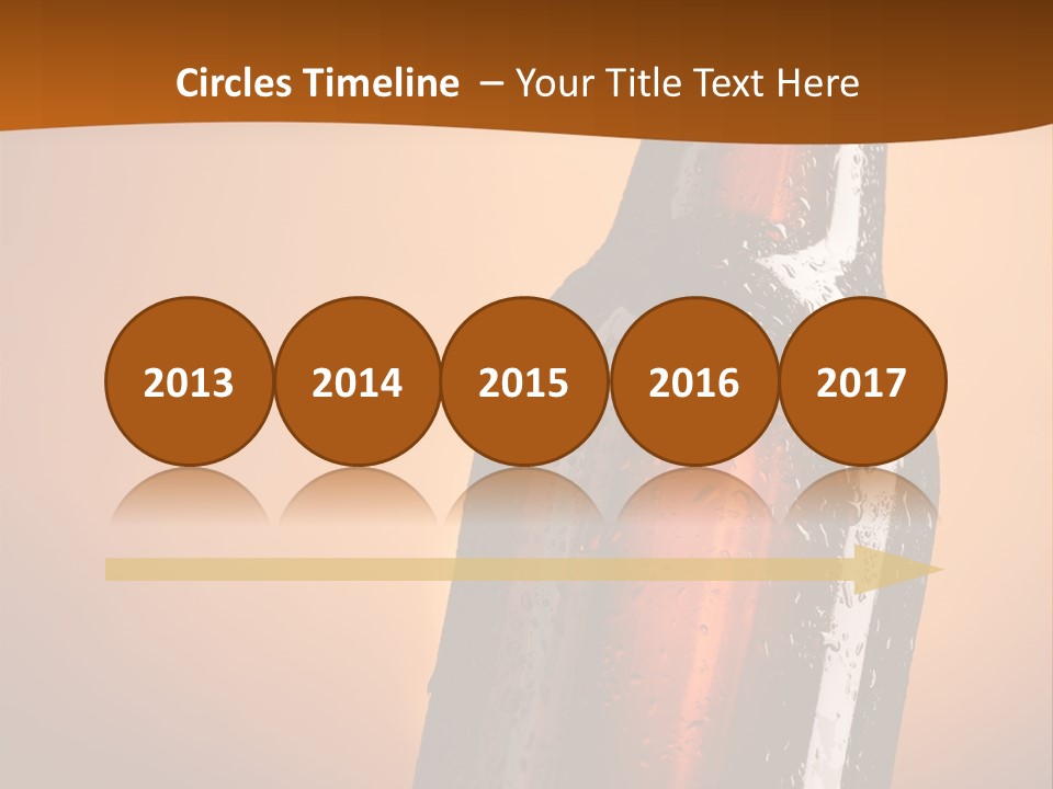 A Bottle Of Beer Sitting On Top Of A Pile Of Ice PowerPoint Template