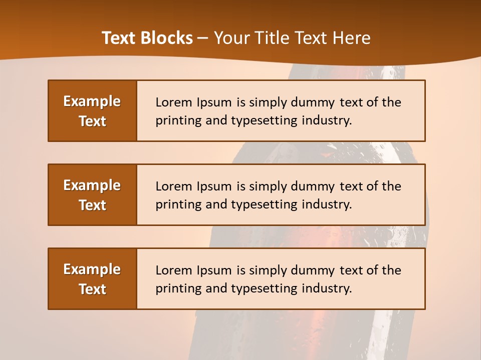 A Bottle Of Beer Sitting On Top Of A Pile Of Ice PowerPoint Template