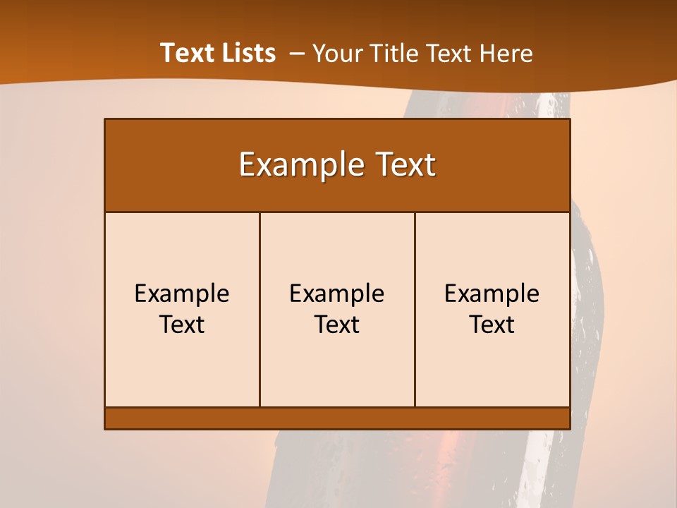 A Bottle Of Beer Sitting On Top Of A Pile Of Ice PowerPoint Template