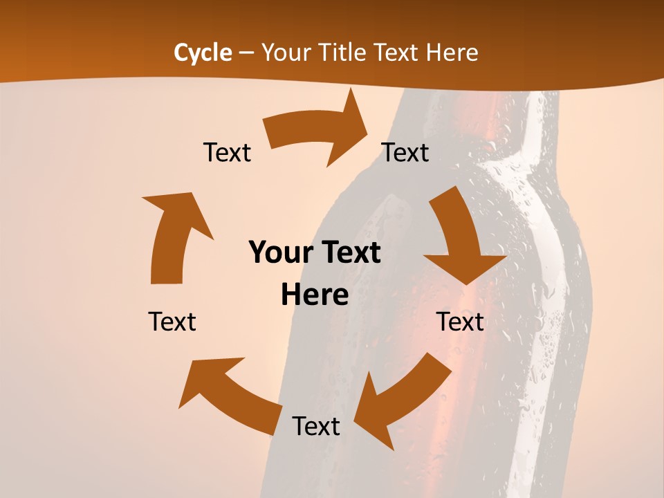 A Bottle Of Beer Sitting On Top Of A Pile Of Ice PowerPoint Template