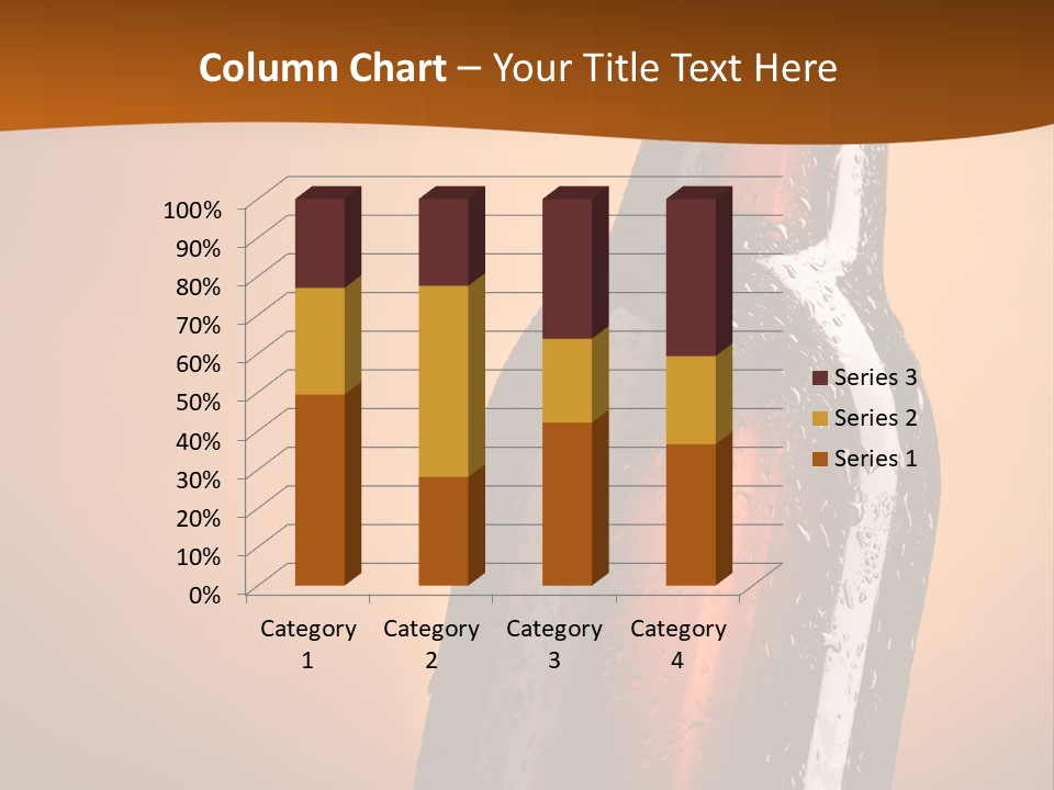 A Bottle Of Beer Sitting On Top Of A Pile Of Ice PowerPoint Template
