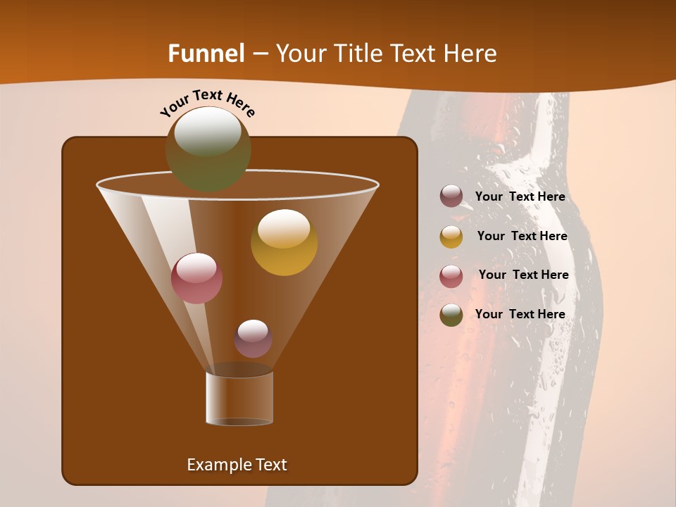 A Bottle Of Beer Sitting On Top Of A Pile Of Ice PowerPoint Template