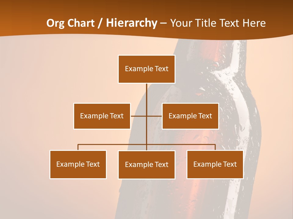 A Bottle Of Beer Sitting On Top Of A Pile Of Ice PowerPoint Template