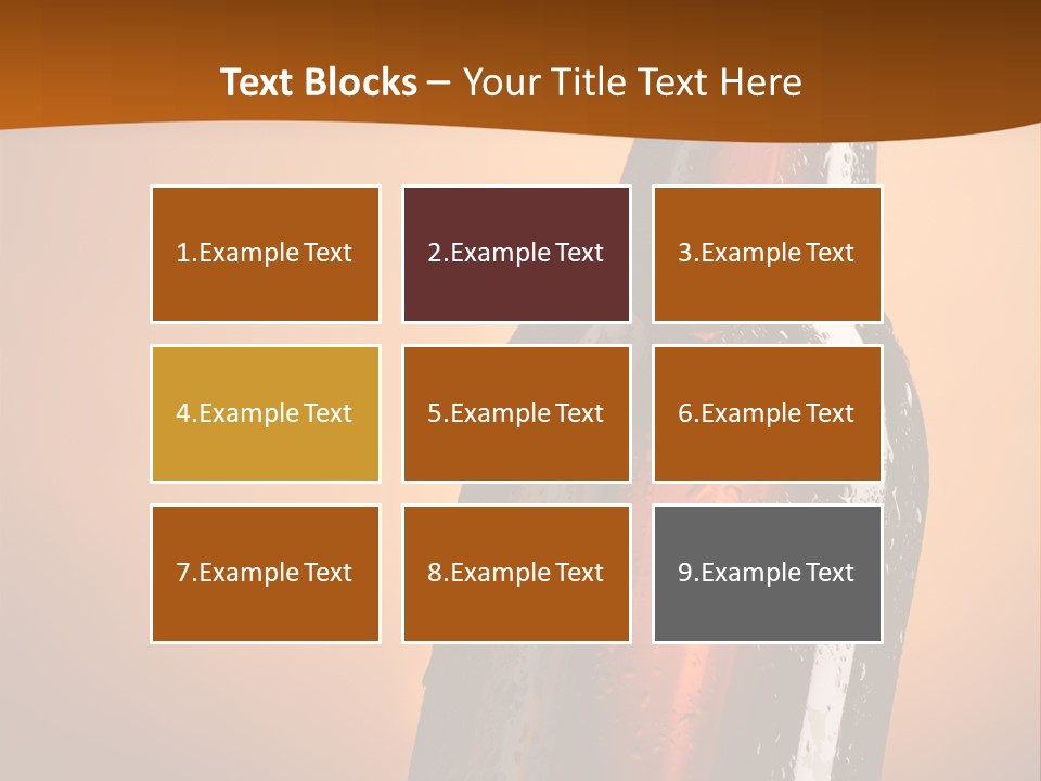 A Bottle Of Beer Sitting On Top Of A Pile Of Ice PowerPoint Template