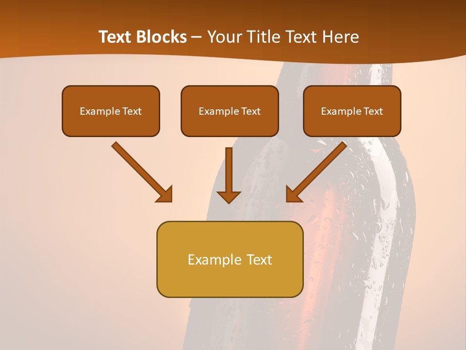 A Bottle Of Beer Sitting On Top Of A Pile Of Ice PowerPoint Template
