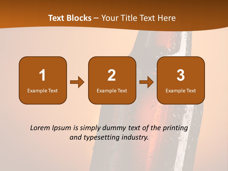 A Bottle Of Beer Sitting On Top Of A Pile Of Ice PowerPoint Template