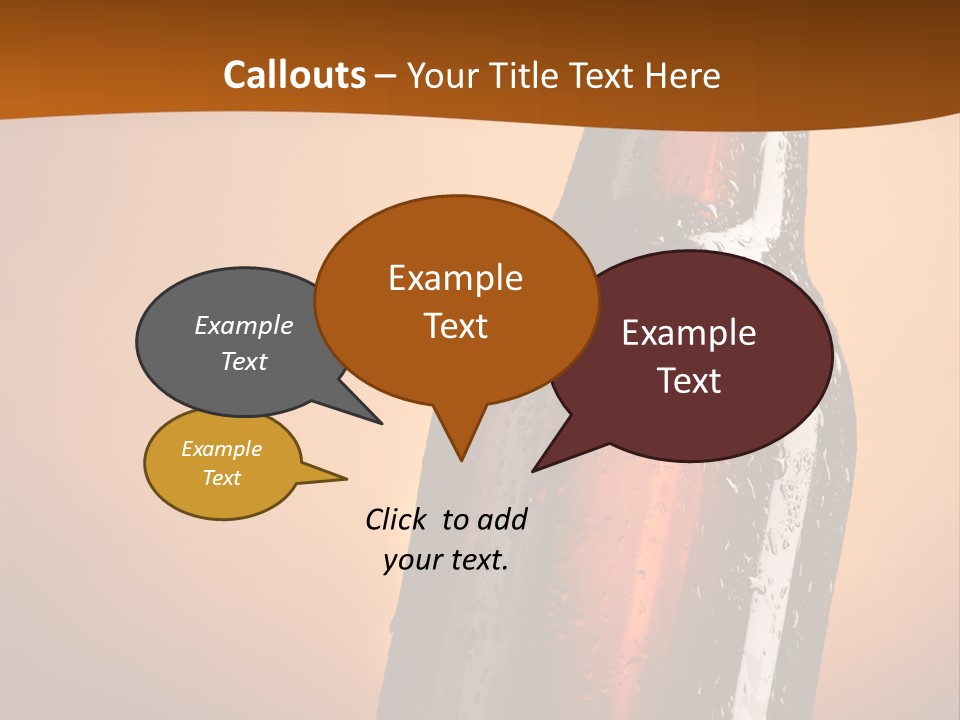 A Bottle Of Beer Sitting On Top Of A Pile Of Ice PowerPoint Template