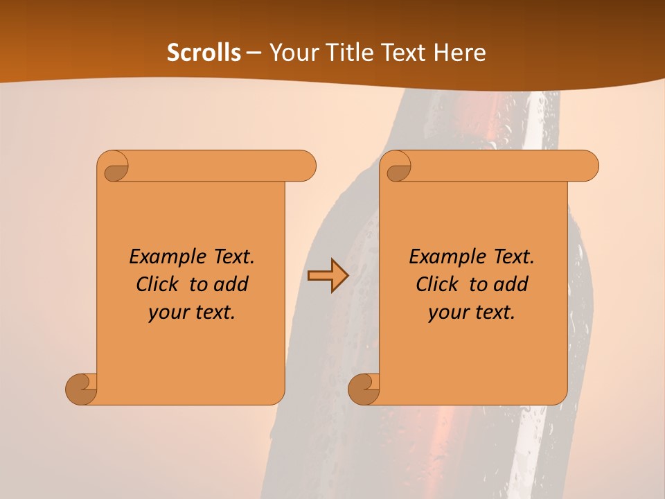 A Bottle Of Beer Sitting On Top Of A Pile Of Ice PowerPoint Template