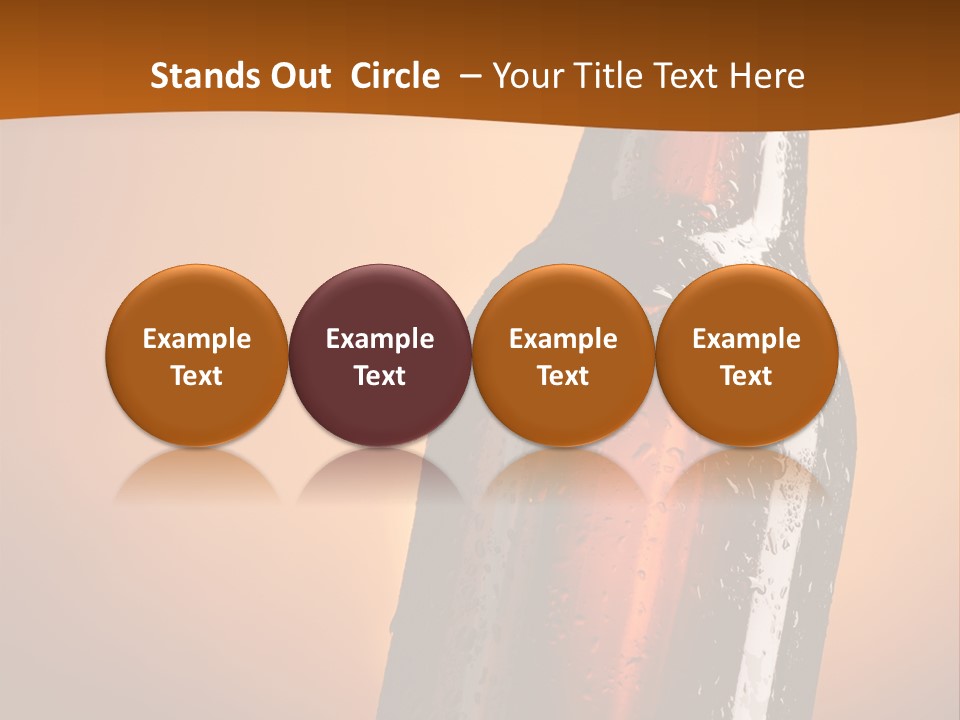 A Bottle Of Beer Sitting On Top Of A Pile Of Ice PowerPoint Template