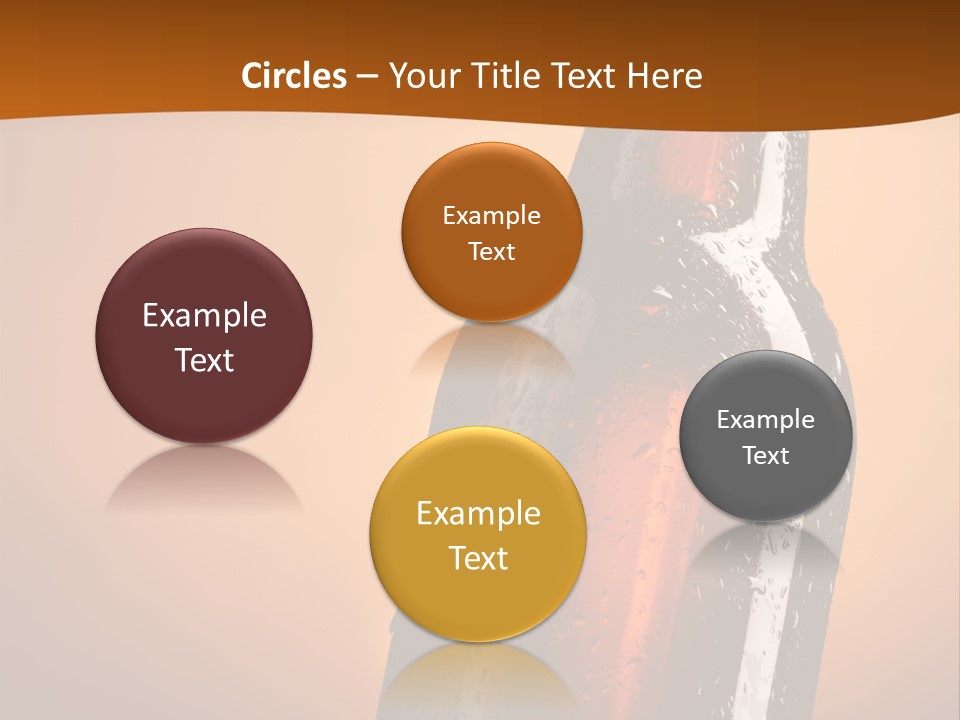 A Bottle Of Beer Sitting On Top Of A Pile Of Ice PowerPoint Template