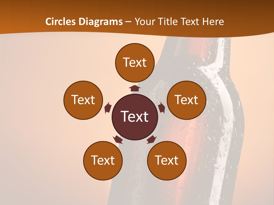 A Bottle Of Beer Sitting On Top Of A Pile Of Ice PowerPoint Template