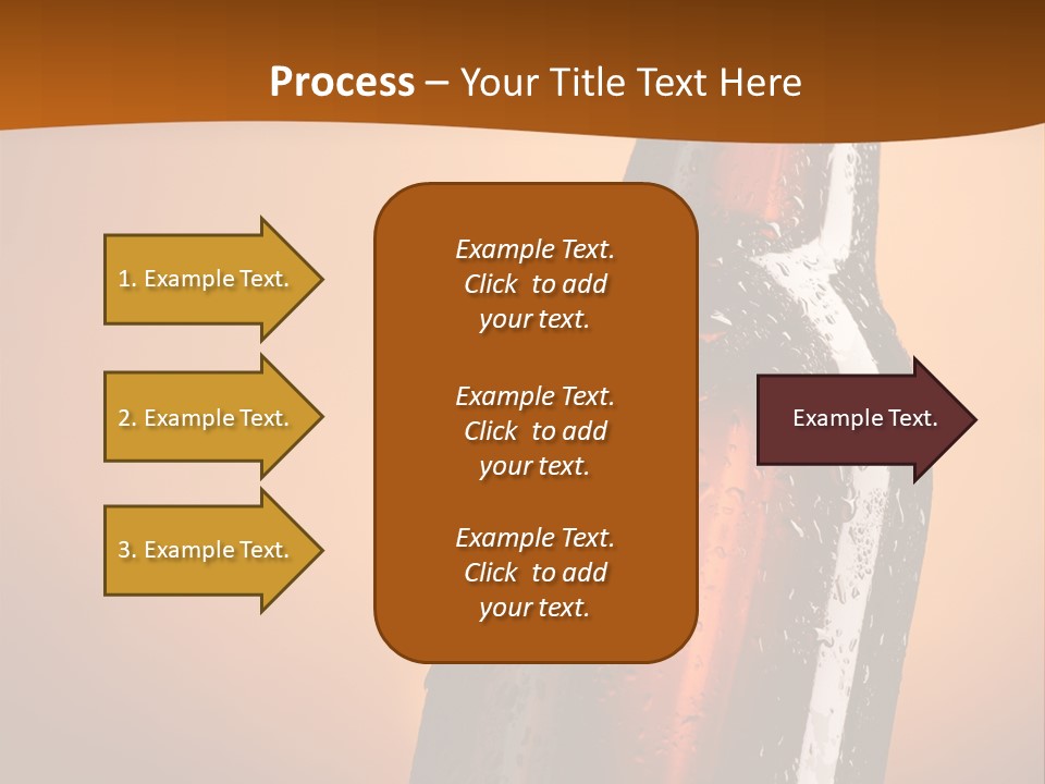 A Bottle Of Beer Sitting On Top Of A Pile Of Ice PowerPoint Template