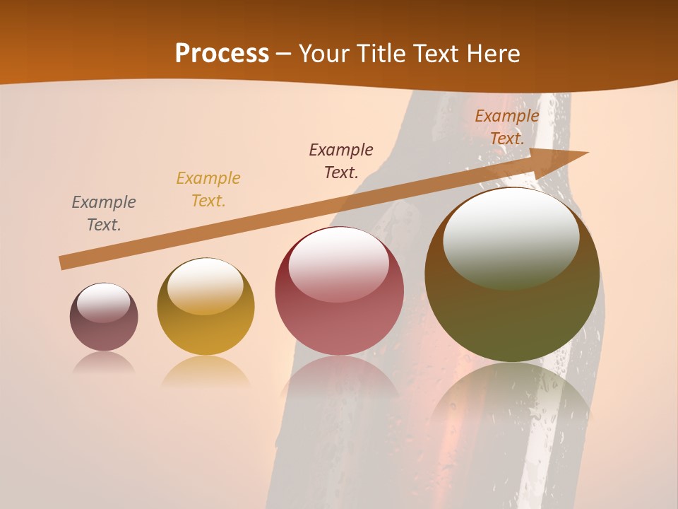 A Bottle Of Beer Sitting On Top Of A Pile Of Ice PowerPoint Template