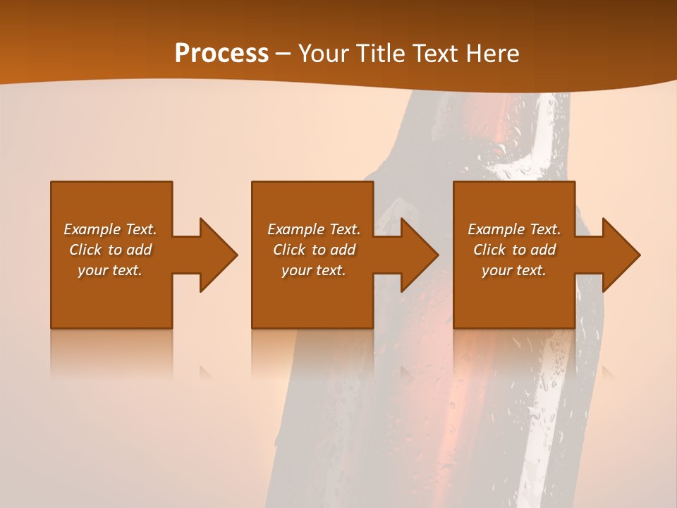 A Bottle Of Beer Sitting On Top Of A Pile Of Ice PowerPoint Template