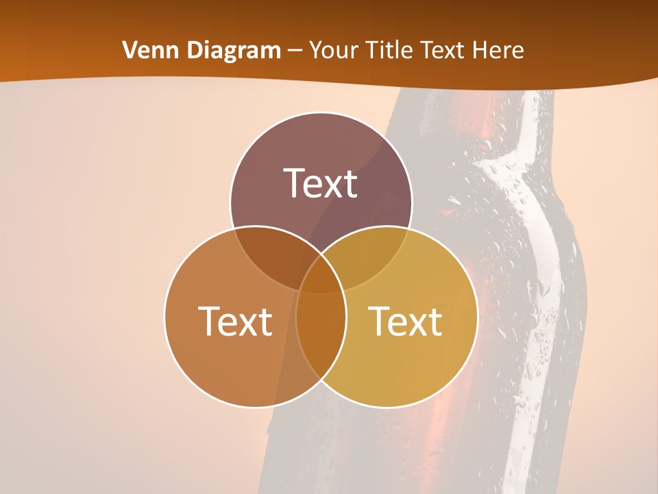 A Bottle Of Beer Sitting On Top Of A Pile Of Ice PowerPoint Template