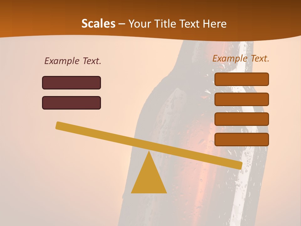 A Bottle Of Beer Sitting On Top Of A Pile Of Ice PowerPoint Template