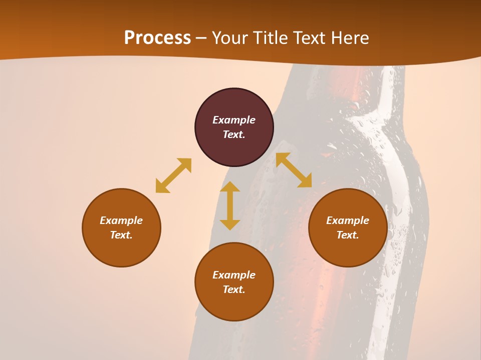 A Bottle Of Beer Sitting On Top Of A Pile Of Ice PowerPoint Template