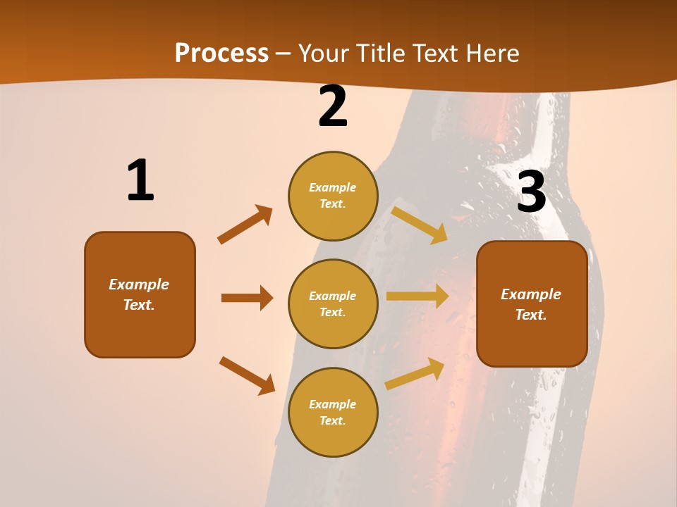 A Bottle Of Beer Sitting On Top Of A Pile Of Ice PowerPoint Template